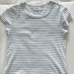 Aeropostale Blue and White Striped Tee